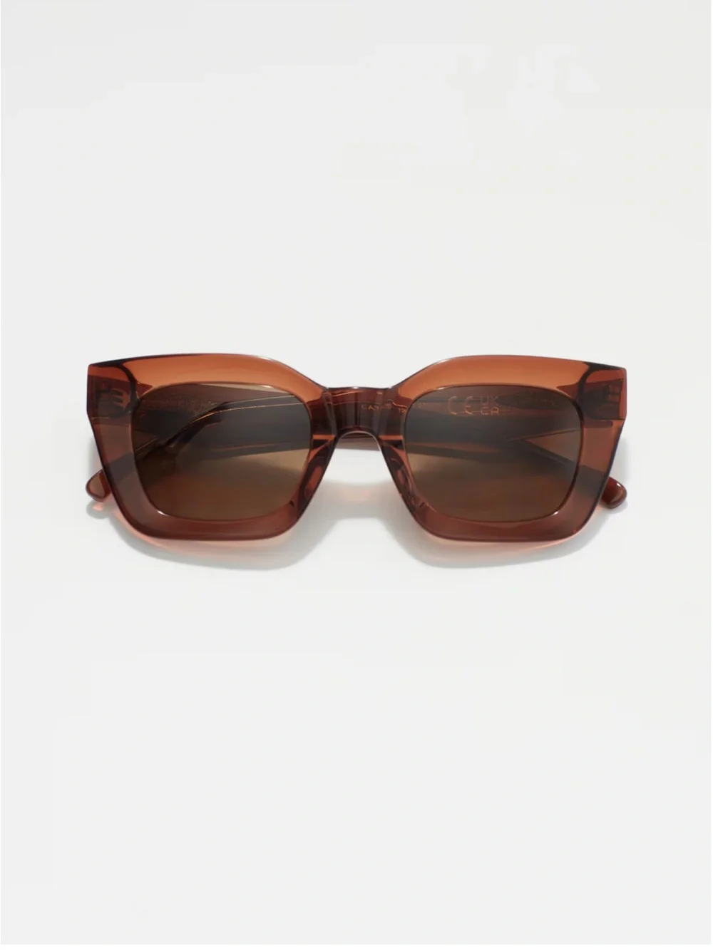 &OTHER STORIES RECTANGULAR-FRAME ACETATE SUNGLASSES - Brown. NWT